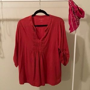Talbots red blouse